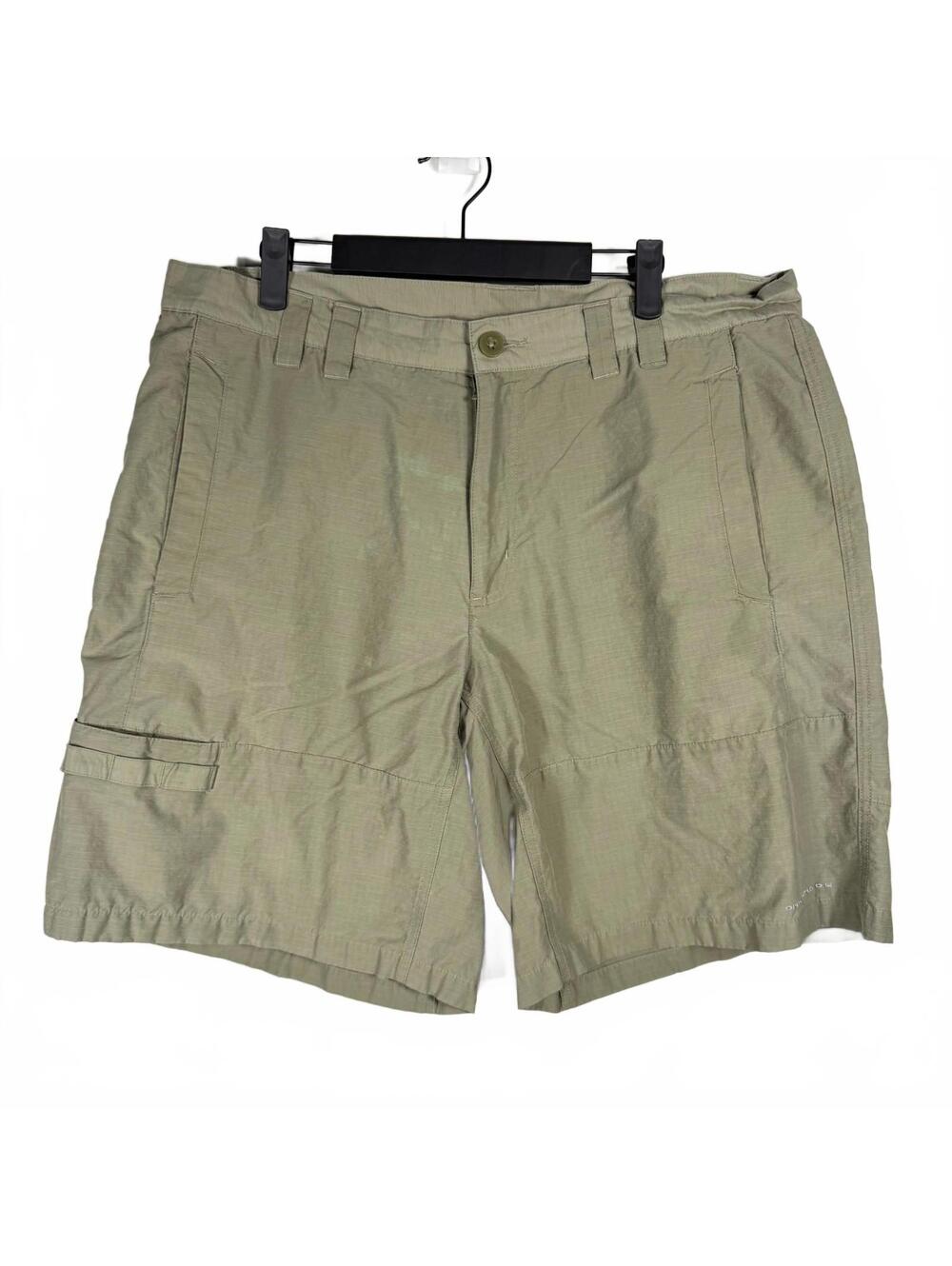 Columbia PFG Omni-Shade Shorts Mens 38 Green Cargo Outdoor Fishing 10 Inseam